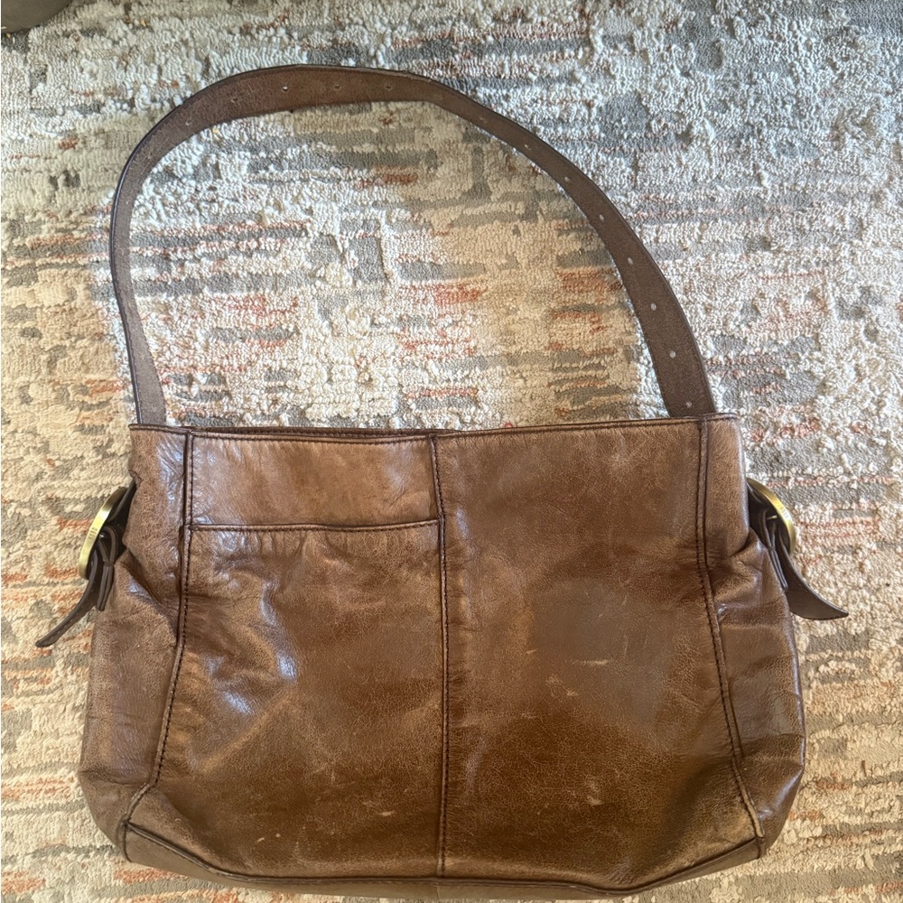 HOBO Brown Leather Shoulder Bag
